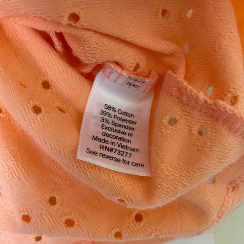 NWT SO Soft Orange Puff Sleeve Eyelet Crop Top -‎ XXL - Picture 10 of 11